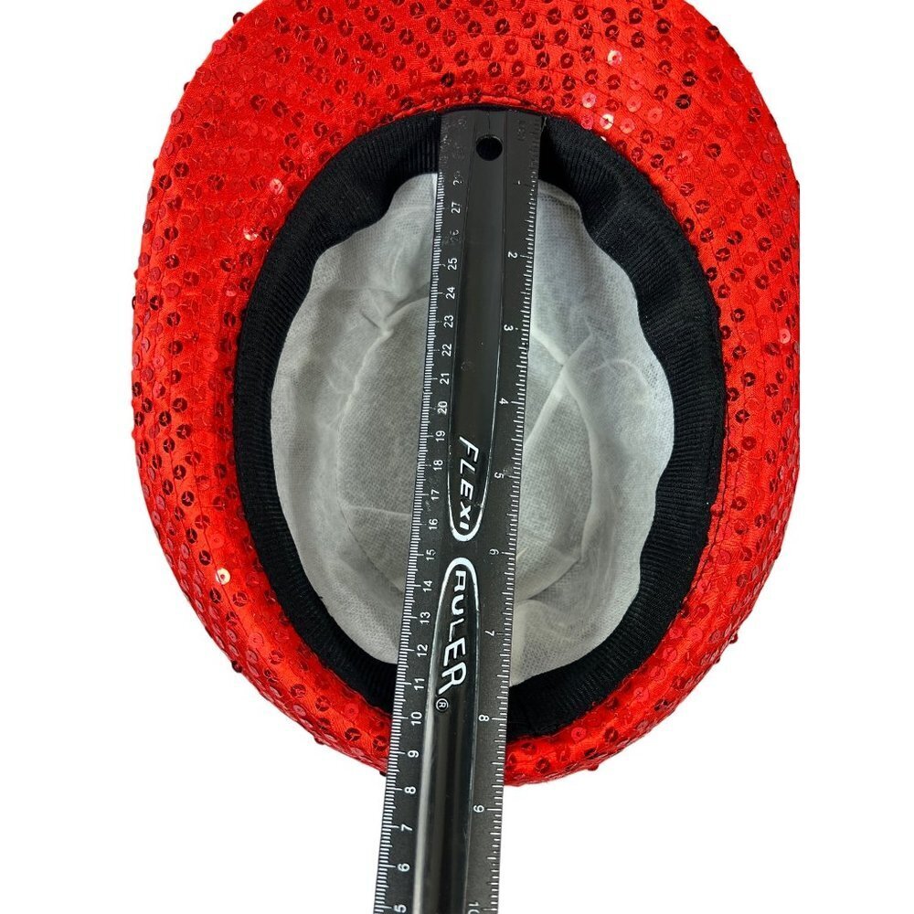 Ruby Red Sequin Hat NWT - image 6